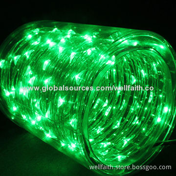 Outdoor LED globe string lights with green color for Christmas